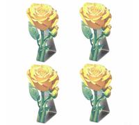 4Pcs Acero inoxidable Mantel Clips Tablas Cubierta Abrazaderas Antideslizante Para Bodas (Amarillo)