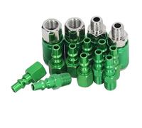 4pcs acoplador neumtico universal y 10pcs kit de enchufe Im | 1/4 pulgada de accesorios de manguera de aleacin de aluminio NPT | Alta presin 300 psi para herramientas