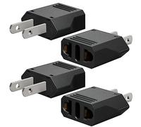 4PCS Adaptador Enchufe Europeo a Americano, Adaptador Enchufe Americano a Español Adaptador Enchufe Universal Adaptador de Enchufe Viaje para Europa USA US China Japón Canadá México Acerca
