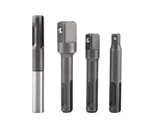 4Pcs Adaptador para Portabrocas SDS, SDS 1/4" Adaptador de Zcalo Hexagonal 304 y Plus 1/4" 3/8" 1/2" Extra Largas