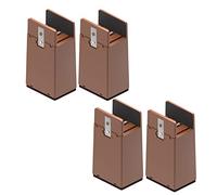 4Pcs Adjustable Bed Risers Furniture Risers,Increased Chair Furniture Booster Pad,heightened Coffee Table Chair Pad,for Chair Leg Width 1-3.7cm (Raise 10cm,Brown)