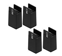 4Pcs Adjustable Bed Risers Furniture Risers,Increased Chair Furniture Booster Pad,heightened Coffee Table Chair Pad,for Chair Leg Width 1-3.7cm (Raise 10cm,Black)