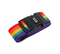 4Pcs Adjustable Luggage Strap Packing Belt Travel Essential Accessories Suitcase Supplies Fixed Cipher Lock para Bolsos(Rainbow)