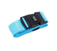 4Pcs Adjustable Luggage Strap Packing Belt Travel Essential Accessories Suitcase Supplies Fixed Cipher Lock para Equipaje(Blue)