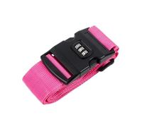 4Pcs Adjustable Luggage Strap Packing Belt Travel Essential Accessories Suitcase Supplies Fixed Cipher Lock para Bolsos(Pink)