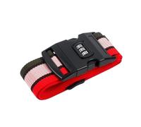 4Pcs Adjustable Luggage Strap Packing Belt Travel Essential Accessories Suitcase Supplies Fixed Cipher Lock para Bolsos(Red)