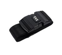 4Pcs Adjustable Luggage Strap Packing Belt Travel Essential Accessories Suitcase Supplies Fixed Cipher Lock para Bolsos(Black)