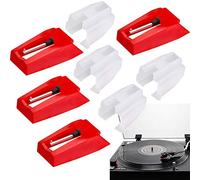 4Pcs Agujas de Recambio para Tocadiscos - Aguja de Repuesto con Punta de Diamante Universal de Reemplazo para Tornamesa Crosley Technics Philips Auna Jensen - Con Fonocaptor