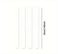 4pcs Agujas para Abalorios, Adecuadas para Rotadores de Cuentas, Diámetro 0.7mm, Agujas para Abalorios Eficientes y Fuertes, para Hacer Joyería 4 Curvas/0.7mm