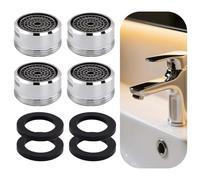 4PCS Aireador Anticalcáreo para Grifos M24 en Latón Cromado, Tecnología Avanzada de Ahorro de Agua y Energía, Filtro Antical, Ideal para Cocina y Baño, Fácil Instalación y Mantenimiento Eficiente
