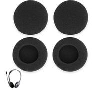 4pcs Almohadillas de Espuma de Repuesto para Auriculares H330 / H340 / H111 (50 mm), Color Negro