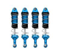 4pcs Amortiguador de Choque de Metal Amortiguador Compatible con H16 16207 144001 mn128 mn86 mn86ks 1 16 1 12 RC Piezas de actualización de automóvil(Blue)
