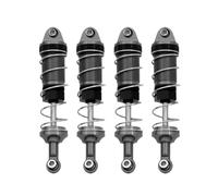 4pcs Amortiguador de Choque de Metal Amortiguador Compatible con H16 16207 144001 mn128 mn86 mn86ks 1 16 1 12 RC Piezas de actualización de automóvil(Dark Grey)