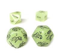4Pcs B-D-S-M Juego de Dados Juguete Fácil de Jugar Aniversario Citas Dados, Luminiscente