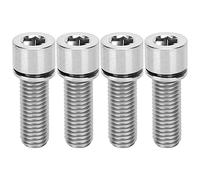 4Pcs Bike Stem Bolts Screw, Titanium Alloy Handlebar Stem Bolts M7x20mm, Lightweight Corrosion Resistant Bicycle Stem Screws with Inner Hex for Road Mountain Bike Accessories (Color original titanio.)
