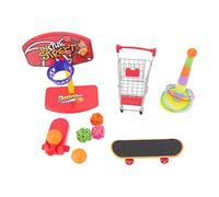 4pcs Bird Training Toys | Interactive Basketball/Skateboard/Trolley for Parrots | Educational Toy for Budgie/Parakeet/Cockatiel | Secure Plastic & Metal Construction