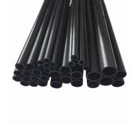 4Pcs Black Fiberglass Tubes - 3-14mm OD 495mm Rigid Hollow Rods for Tents, DIY Projects, and Fishing Pole Repair(3x1.5x495mm)
