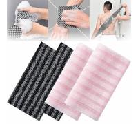 4Pcs Blissal Exfoliating Shower Towel, Blissal Exfoliating Towel, Blissal Scrub Cloth, Back Exfoliator Towel, Exfoliating Bathing Towel, Blissal Towel for Men and Women (4Pcs-C)