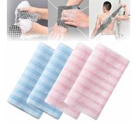 4Pcs Blissal Exfoliating Shower Towel, Blissal Exfoliating Towel, Blissal Scrub Cloth, Back Exfoliator Towel, Exfoliating Bathing Towel, Blissal Towel for Men and Women (4Pcs-D)