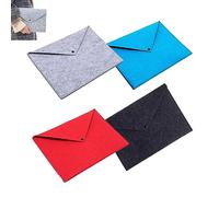 4PCS Bolsa para Documentos A4 Expandible, Carpeta de Archivos Duradera, Estilo Business Casual Carpetas de Documentos, Carpetas de Archivos de Fieltro, Sobre con Botón para Escuela y Oficina