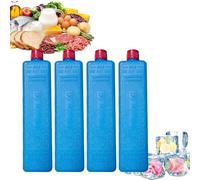 4pcs Bolsas De Hielo, 200ml Reutilizable Bloque Hielos, Acumuladores De Frío Neveras, Portátil Placas DeHielo, Bloques Congeladores De Frío Pequeños Para Viajar Y Acampar Mantiene Fríos Alimentos