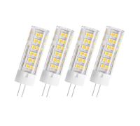 4pcs Bombilla Led G4 220V 7W Jc Base Bi-pin G4 Luz Led para Candelabros Luces Colgantes Luces de Disco de Pared de Mesa Iluminación de Paisaje Reemplazo para Bombillas Halógenas, 7W, Blanco Cálido