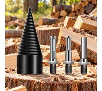 4PCS Broca Partidora Madera 32mm, para DeWalt DCD796 | Cono partidor de 32 mm con 3 vástagos reemplazables para taladro, taladro de impacto y martillo perforador