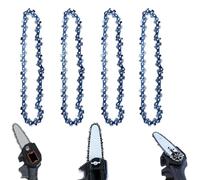 4PCS Cadena de motosierra,Pequeña cadena de motosierra,Eléctrica de cadena de 6 pulgadas,Cadena de motosierra duradera, ideal para jardinería doméstica y árboles que caen. Para jardín, huerto
