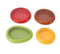 4PCS Caja de Almacenamiento de Frutas de Silicona,Protector de Aguacate Reutilizable y Soporte para Tomates,Juego de Contenedores de Almacenamiento de Frutas y Verduras para Nevera