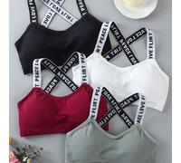 4pcs Camiseta Bralette con Espalda en + + Verde + , Lencería Deportiva Sexy para Mujer