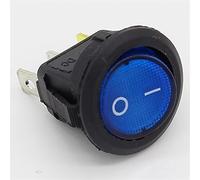 4Pcs Car 220V Round Rocker Dot Boat LED Light Toggle Switch SPST ON/Off Controls (Color : Red) (Color : Blue)