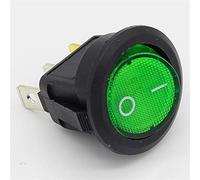 4Pcs Car 220V Round Rocker Dot Boat LED Light Toggle Switch SPST ON/Off Controls (Color : Red) (Color : Green)