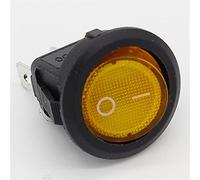 4Pcs Car 220V Round Rocker Dot Boat LED Light Toggle Switch SPST ON/Off Controls (Color : Red) (Color : Yellow) Controls Switches