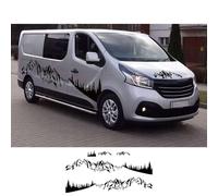 4PCS Car Door Stickers, For Renault Trafic 2 3 MK3 MK2 Camper Van Tuning Accessories Vinyl Film Hood Cover Engine Graphics Decals