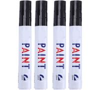 4PCS Car Tire Paint Pen, Tire Ink Paint Pen for Car Tires, Waterproof Non-Fading Tire Paint Pen, Waterproof Car Wheel Tire Paint Pen, Anti-Drying Letter Graffiti Ink Marker (Black)
