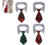 4PCS Cat Business Tie, Cats Necktie with Suit White Collar Adjustable, Cat Necktie Cat Tie, Adjustable Puppy Pets Formal Necktie Collars, Dog Ties with Suit White Collar (Set-f)
