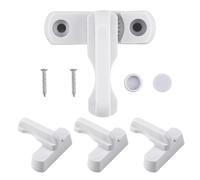 4pcs Cerradura de Seguridad para Ventanas y Puertas, Tipo Antirrobo T, Bloqueo de Ventanas UPVC, Restrictor de Seguridad para Guardería, Hogar y Oficina, Blanco, Incluye Tornillos