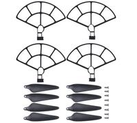 4PCS Círculo protector + 8PCS hélice para Cubierta protectora de la hoja del dron HS360S control remoto ala del anillo anticolisión del vehículo de cuatro ejes