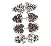 4pcs Clip Buckle Button Down Scarf Retro Shawl Dresses Safety Pin Collar Woman Sweater Women Dress Clips Vintage Brow Nails Miss Alloy