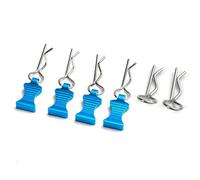 4pcs Clips de carrocería de Metal con 1/5 1/8 1/10 1/12 automóviles RC compatibles con Accesorios Modelo para automóviles(Blue)