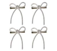 4Pcs Clips Para El Cabello Con Lazo, Clips Para El Cabello Con Diamantes De Imitación, Clips Para El Cabello Elees, Accesorios Para El Cabello Brillantes, Accesorios Para El Cabello