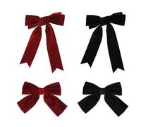 4Pcs Clips Para El Cabello Con Lazo, Clips Para El Cabello Para Mujeres, Clips Para El Cabello De Terciopelo, Accesorios Para El Cabello Con Lazo Para El Cabello