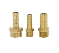 4pcs Cobre 1/8 1/4 3/8 1/2 3/4" Male Thread 6mm 8mm 10mm 12mm Brass Connector Irrigation Water Hose Gas Soft Tube Adapters(12mm,1I4 Thread)