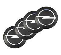 4Pcs Coche Rueda Tapas Centrales para Opel,Impermeable AntióXido Cubo Central Centro Rueda,65mm-Black