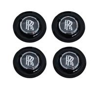 4Pcs Coche Rueda Tapas Centrales para Rolls-Royce Ghost/Phantom/Cullinan/Spectre, Impermeables y Resistentes Coche Protectores Tapabujes Accesorios,B Silver
