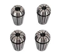 4Pcs Collet Chuck Set, 4 Jaw Spring Collet Chuck High Carbon Steel with Strong Grip for CNC Grinding and Engraving Machines, Replacement for Rotary Tool Accessories in 6.2mm 6.3mm