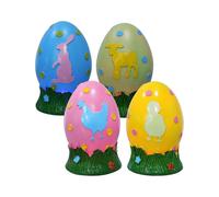 4pcs Colorful Easter Eggs Decorative Easter Eggs Ornaments Easter Decorations Resin Easter Eggs