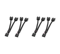 4Pcs Computer Motherboard USB Extension Cable 9 Pin 1 Female to 2 Male