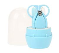 4pcs conveniente diario bebé cortaúñas tijeras kit pinzas manicura cuidado suministros (azul)