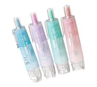 4pcs Corrección De 6mx5mm Corrección Escuela Rodillos Y Suministros La Oficina Cinta Blanca Total 24m Para Escribir Cinta Ergonómica Ola Recortes Con Estuche
